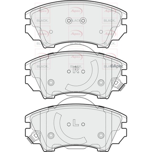Brake pads set - pads, opel
