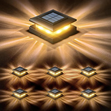 Solar Post Cap Lights: 6 Pack