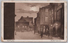 WELLINGTON Shropshire Market Square Postcard, Postmarked 1923