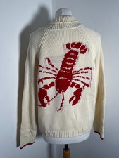 Lobster chunky knit cardigan L