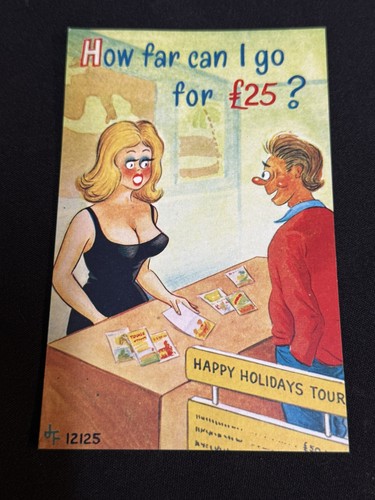 Vintage saucy seaside postcard - vintage,