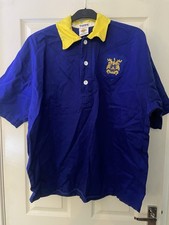 Leeds United OFFICIAL TOFFS 1950s 56-57 Retro Vintage Shirt XXL Blue Yellow