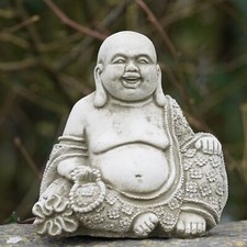 Laughing buddha stone statue - buddha, |
