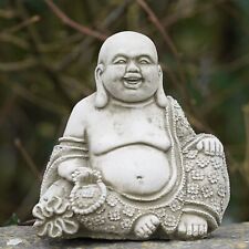Laughing Buddha Stone Statue | Monk Oriental Garden Outdoor Decoration Ornament