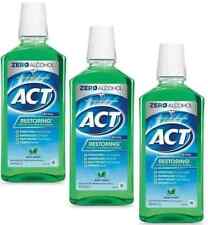 ACT Restoring Fluoride Mouthwash Mint Burst Large Bottle  33 oz - 3 PACKS LOT