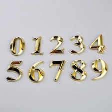 Gold House Door Numbers 0-9