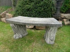 Stone Concrete Woodland Bench