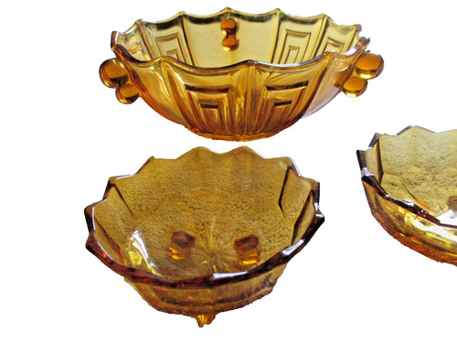 Art deco stolze amber glass - , 'stolze'