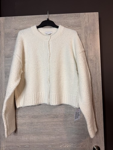 Topshop cream boucle cardigan - boucle,