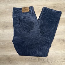 Polo Ralph Lauren Trousers Grey Mens W34 L30 Corduroy Cord Classic Fit