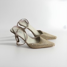 ladies sequinn nude / Oyster  shoes size 5 /38 principles wedding cruise party