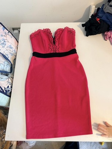 Lipsy pink strapless bodycon - lipsy,