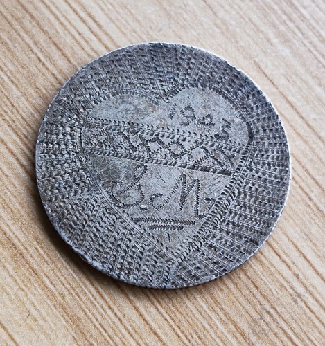 Wwii engraved coin love - love, token