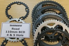 Shimano Road Chainrings 4 & 5 Hole 110 mm BCD PCD Chain Rings Ring Chainring 