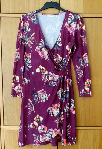 Ladies floral purple dress - ladies,