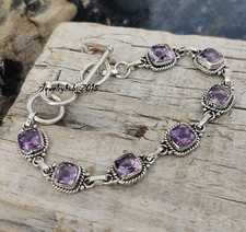 Amethyst Bracelet 925 Sterling