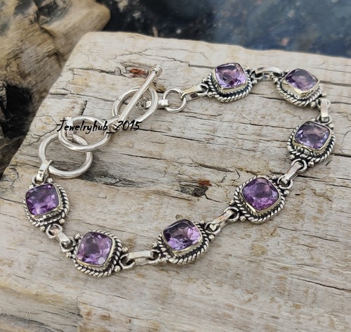 Amethyst bracelet 925 sterling - amethyst,