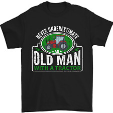 An Old Man With a Tractor Farmer Funny Mens T-Shirt 100% Cotton