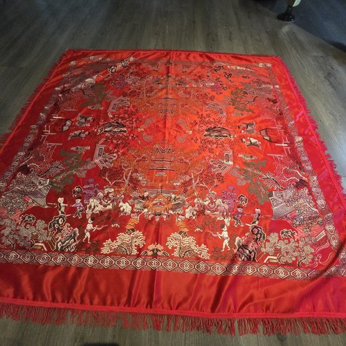 Vintage chinese piano shawl - chinese,