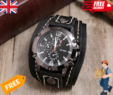 NEW Wide Leather Watch Cuff