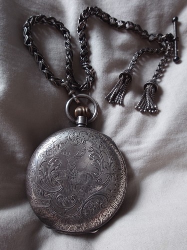 Antique silver pocket - antique,
