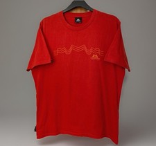 Mountain Equipment Graphic Print Logo T-Shirt Size Medium Red Short Sleeve