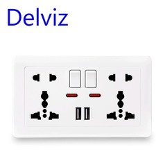 Double Wall Plug Socket 2 Gang