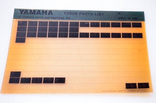 Oem yamaha yz80b 1980 april - 1980/april, 15