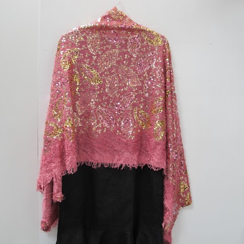 Gold and pink sequins - pink, wrap