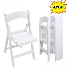 4pcs White Dining Chairs