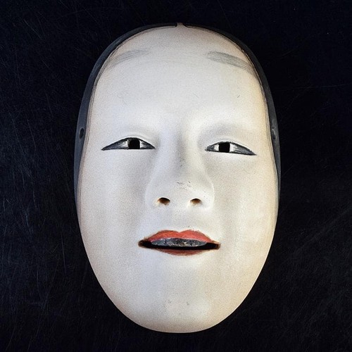Japanese wooden mask noh - japanese,