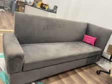 Grey Convertible Double Folding Sofa Bed Sleep Chair