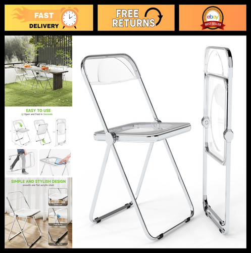 Foldable clear acrylic chairs - acrylic,