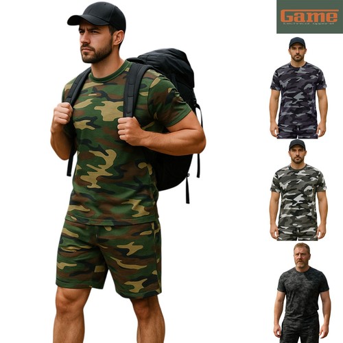 Mens game camouflage short - game,