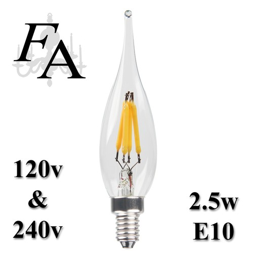 E10 led filament - candle, bulb