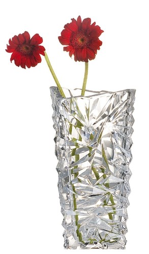 Large glass flower vase - large, heavy
