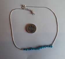 Turquoise blue bead jewellery,  necklace, bracelet & earrings. Native American