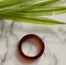 Agate Orange Chunky Ring Size
