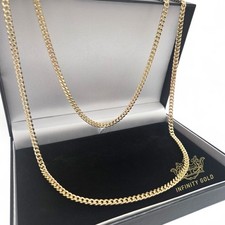Mens 4mm Cuban Curb Chain 18"