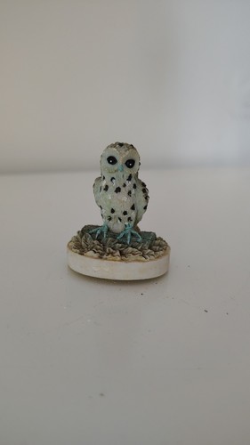 Small owl figurine - owl, tetley