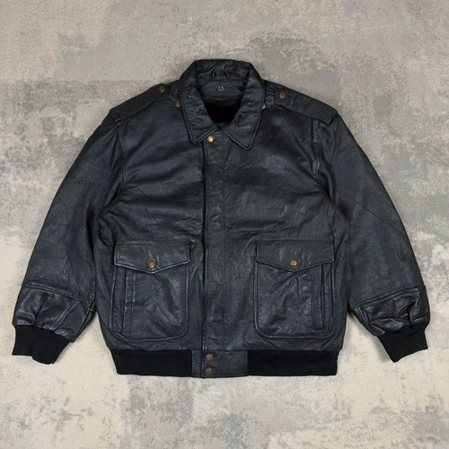 Vintage leather pilot jacket - leather,