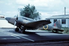 Airspeed Oxford, ex- V3388, at Staverton, in 1964, TWO aircraft slides