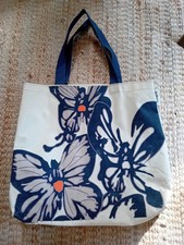 Frost French Blue Butterfly Tote Bag