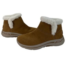 Skechers Go Walk Arch Fit Cherish Chugga Women's Tan Boots Suede Used | UK 3