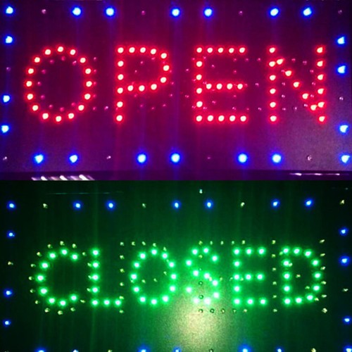 Open closed led sign light - led,
