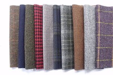 100 pure wool tweed remnants - tweed,