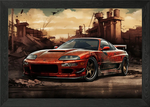 Jdm car mitsubishi - jdm, framed