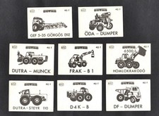 Dutra Dumpers Diggers & Tractors East European 8 Match Label Stamp Cards