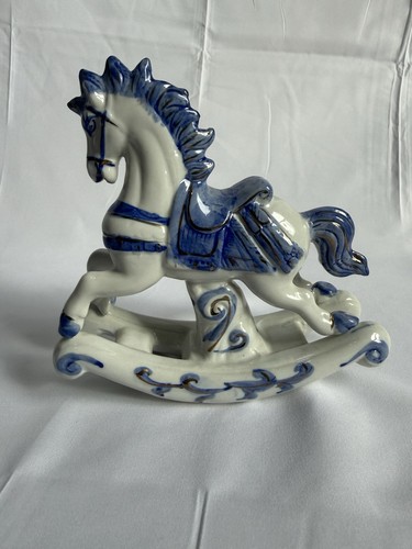 Vintage blue white porcelain - blue,