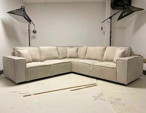 Grey corner sofa - sofa, with